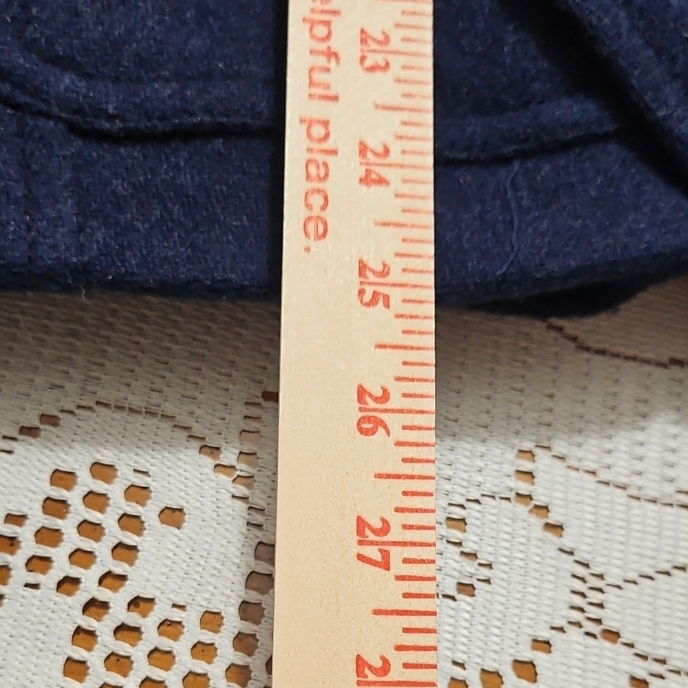 Vintage American Eagle Outfitters Women's Dark Blue Peacoat - Picture 5 of 11